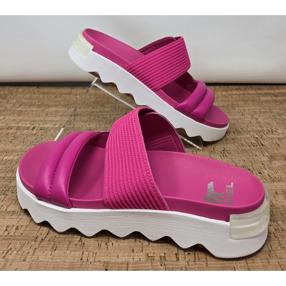 Sorel Slides Women's 8.5 VIIBE SLIDE SANDAL Fuscia Fizz Casual Preppy Comfort - Picture 4 of 10